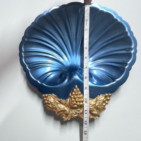 McClelland Barclay by Dodge Aluminum Shell Decorative Dish with Grape Clusters - Picture 9 of 15